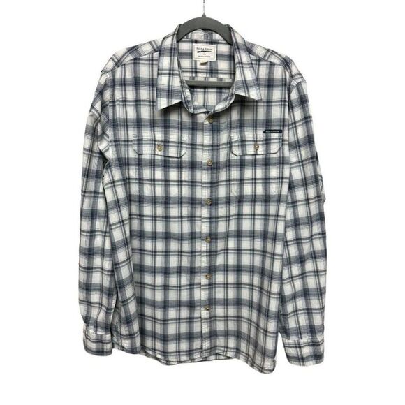 Field&Stream Men Vented Long Sleeve Plaid Button Down Work Fishing Casual Shirt - Picture 1 of 7